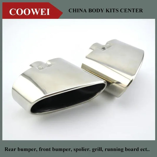 For BMW X5 E70 2000 To 1pair Chrome Exhaust Dual Tail Pipe