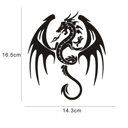 17CM Customized Body Sticker Cute Dragon 3D Decals Reflective