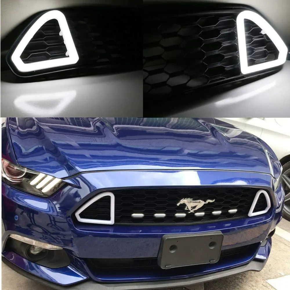 For 2015-17 Ford Mustang LED Front Front Grille Drl Running
