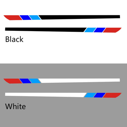 For BMW E46 E60 E90 F30 2PCS 200cmx13cm Sticker Side Stripe