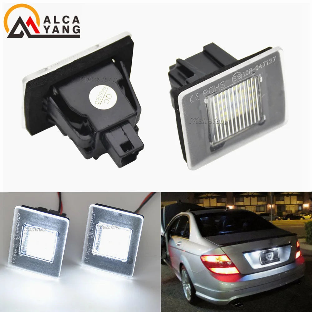 For Mercedes Benz A W176 Cla 2PCS License Plate C117 Cls W218 Gl