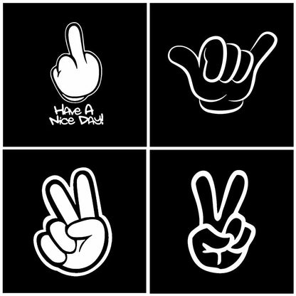 7.9cm 14.9cm Have A Nice Day Funny Peace Hand