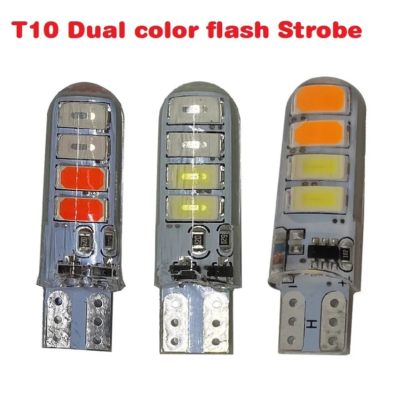 2X T10 W5W 5630 8SMD Strobe Flash 194 168