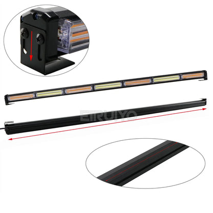 24 Cob Strobe Lightbar Fireman Truck Warning Emergency Flashing