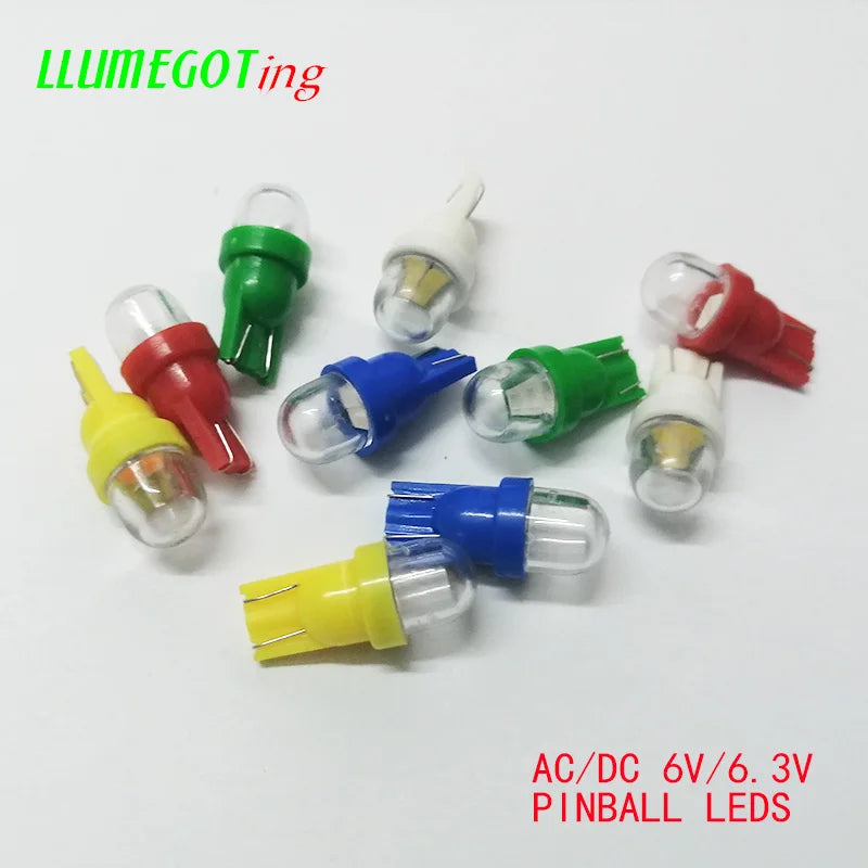 50PCS 194 T10 555 Wedge Round Clear Dome 2X