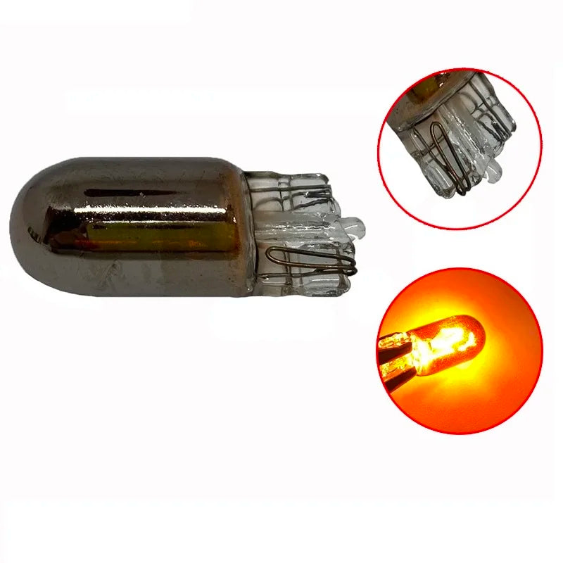 1PCS Amber T10 W5W 501 194 Silver Chrome Signal