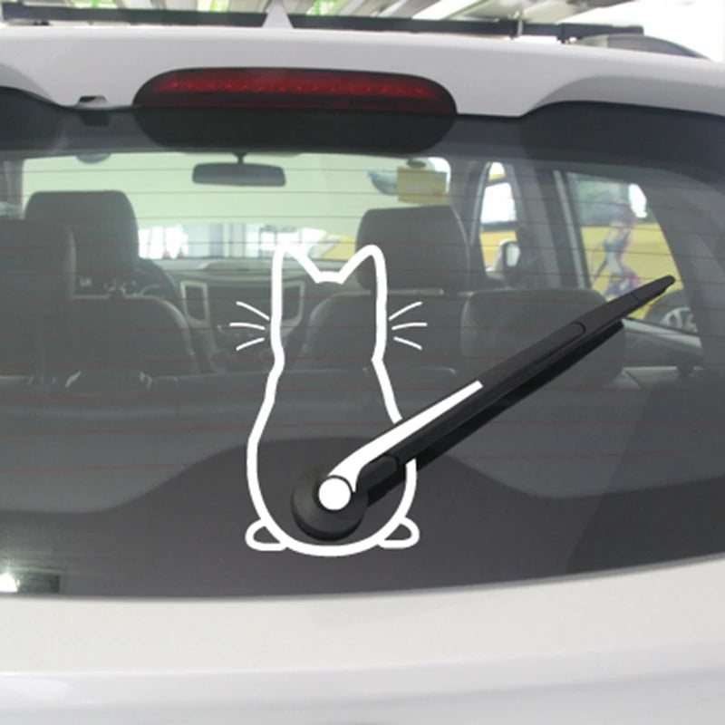 Puppy Dog Rear Windshield Wiper Decor Decals Animal Cat