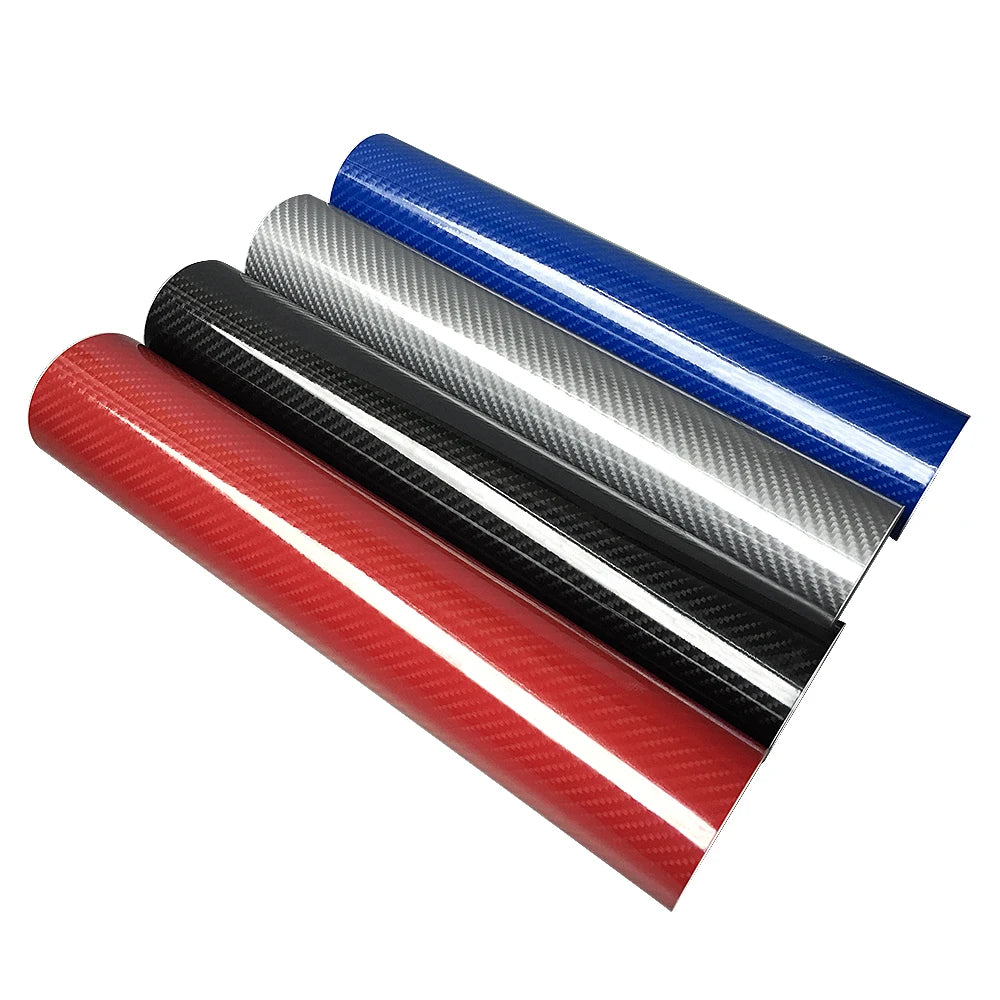 30x100cm 5D Glossy Carbon Fiber Vinyl Wrap Film Truck