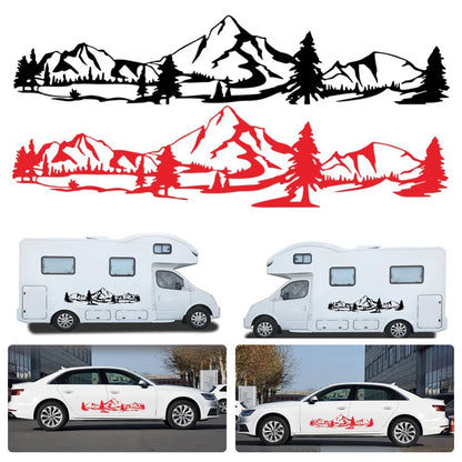 For Camper Rv Trailer 150CM Rv Sticker Tree Decal Mountain Scene