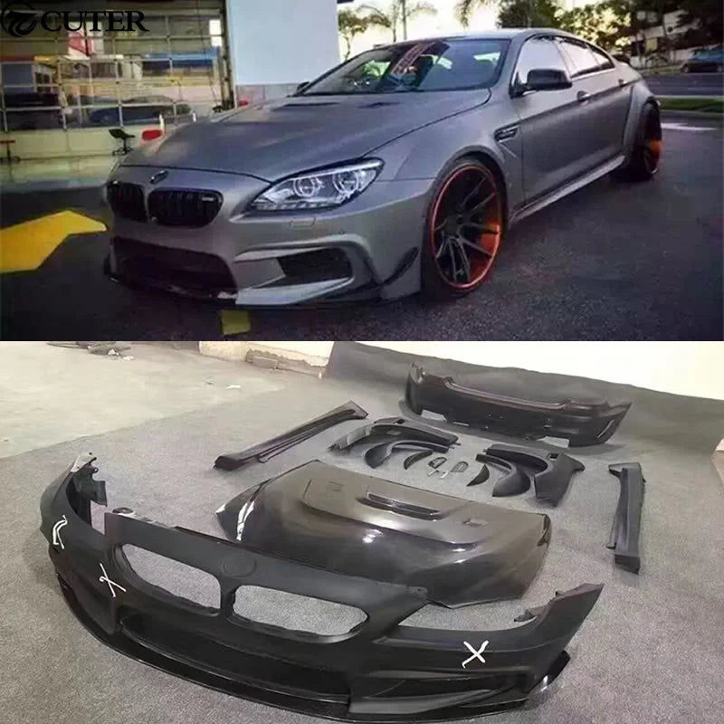 For BMW F12 F13 M6 Prior F06 F12 F13 Wide Body Kit Frp Carbon