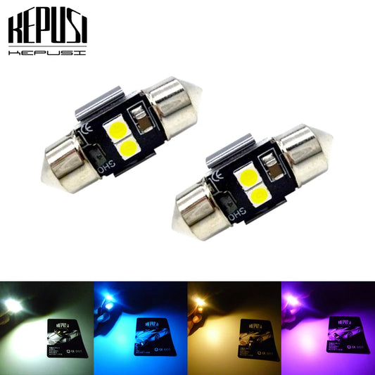 2PCS 28MM 29MM 2SMD 3030 Wedge Bulb C10W C5W
