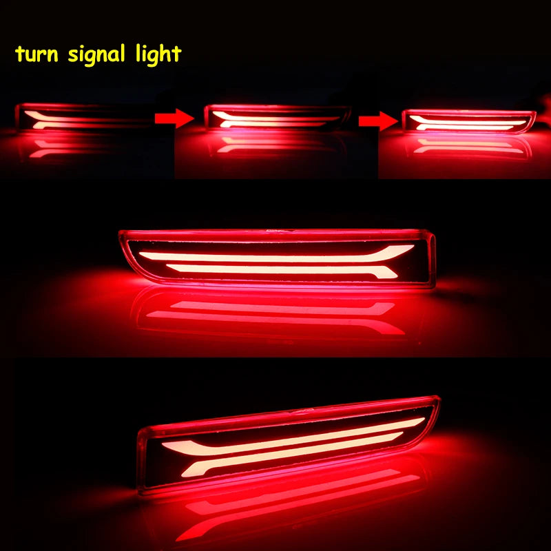 For Mitsubishi Lancer Evo X Outlander 2X Red Reflector Rear Back
