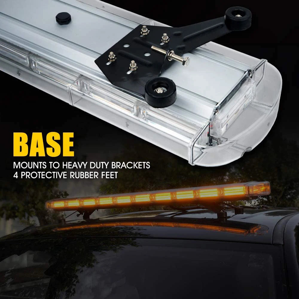 Inch Cob Amber Rooftop Emergency Strobe Bar W Adjustable