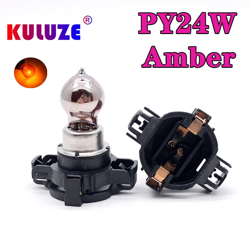 For Motor Vehicle Halogen Bulb py24w Amber Chrome Plated 12V 24W