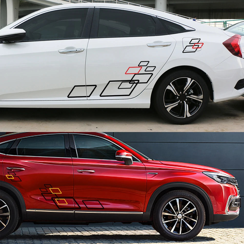 2PCS Sticker Both Side Body Vinyl Film Stylish Personalized