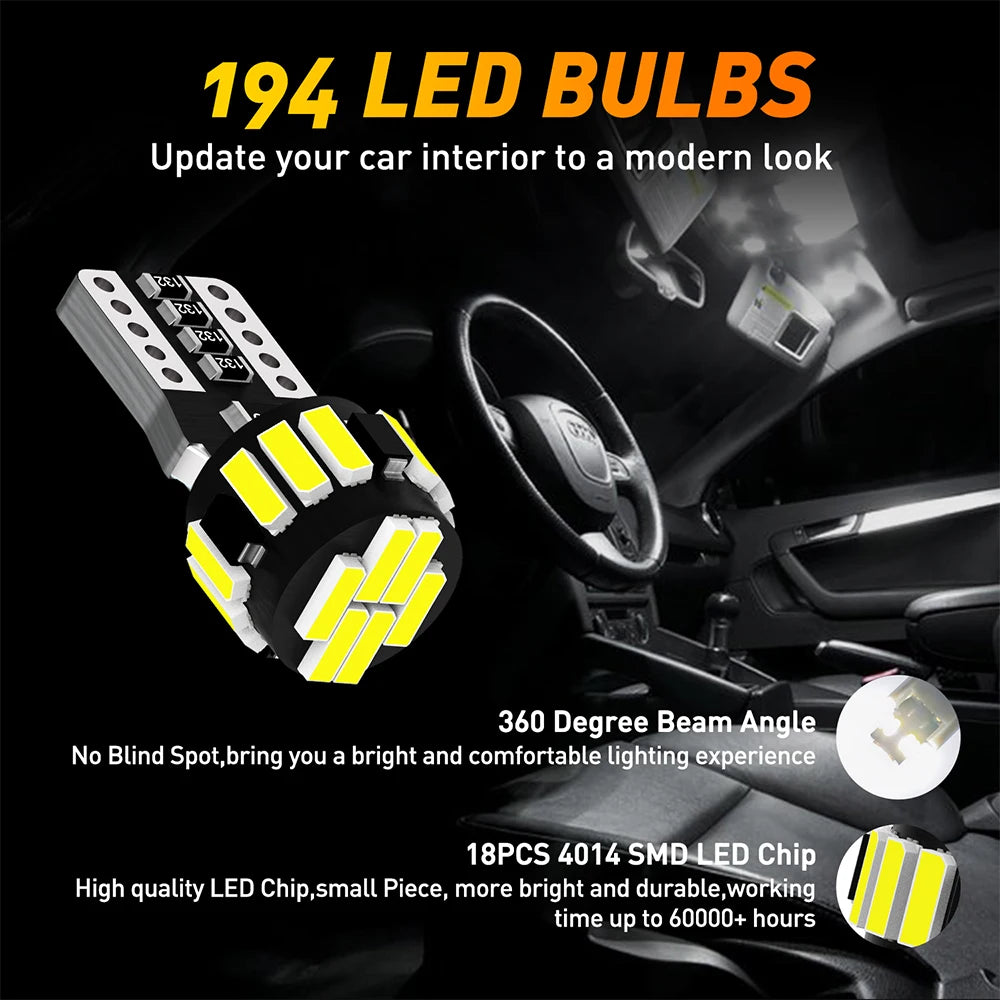 For Mercedes Benz W203 W211 W204 10X W5W T10 Canbus 194 Bulb