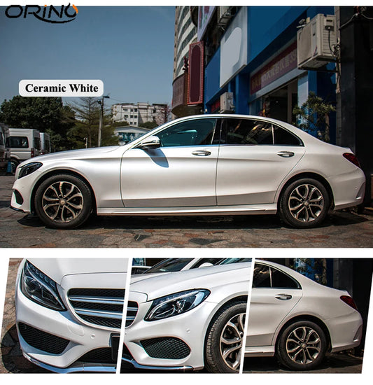 Matte Satin White Vinyl Wrap Film Foil Bubble Self