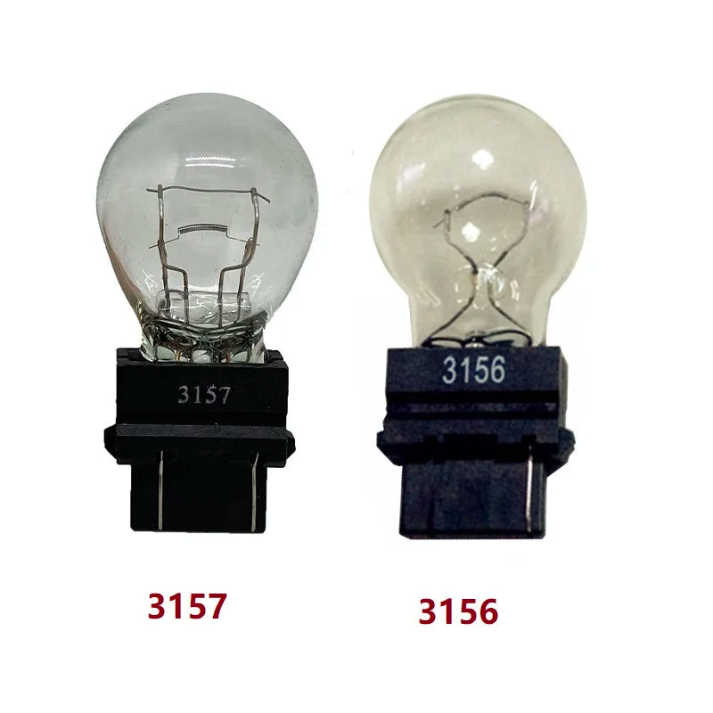 1PCS T25 3156 3157 P27W 12V 27W Clear External