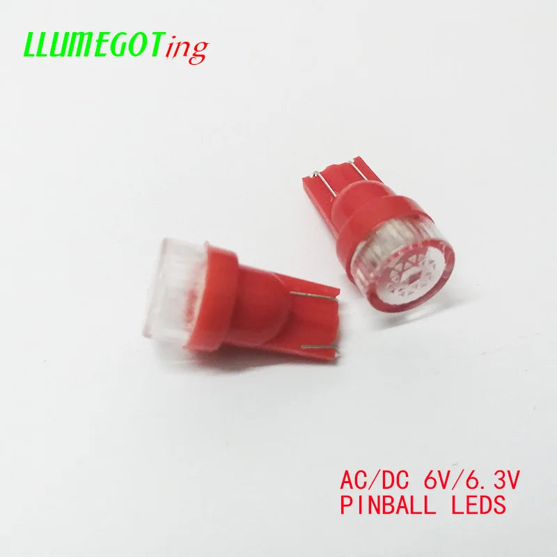 50PCS 194 T10 555 Wedge Flat Len Dome 2X