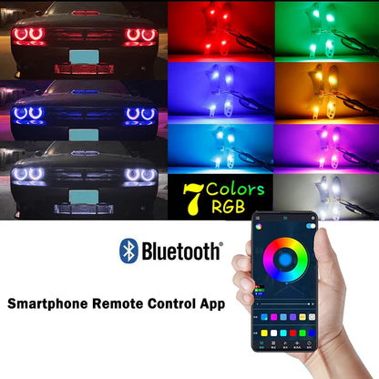 For Dodge Challenger Bluetooth APP Ultra Bright Multi Color Rgbw