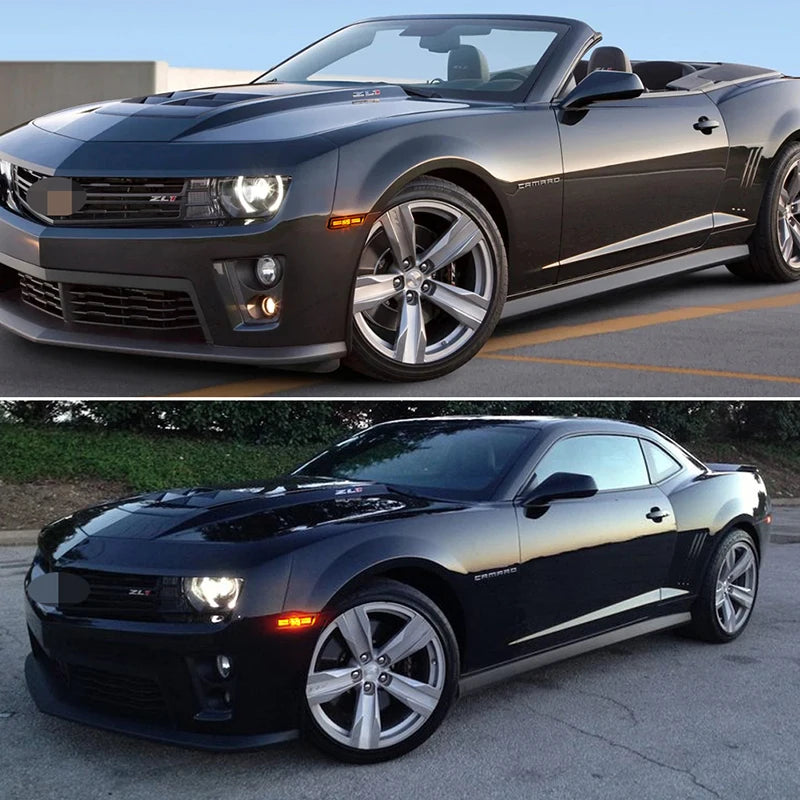 For Chevrolet Camaro 2010-2015 Bumper Reflector Smoked Lens