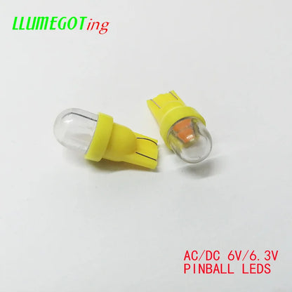 50PCS 194 T10 555 Wedge Round Clear Dome 2X
