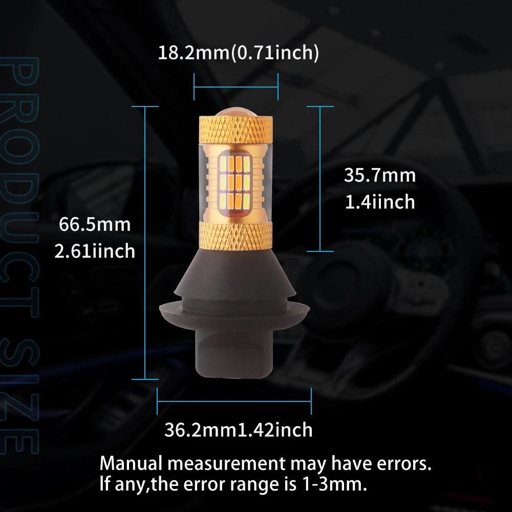 For Turn Signal Lights Daytime Running 1SET py21w bau15s 1156