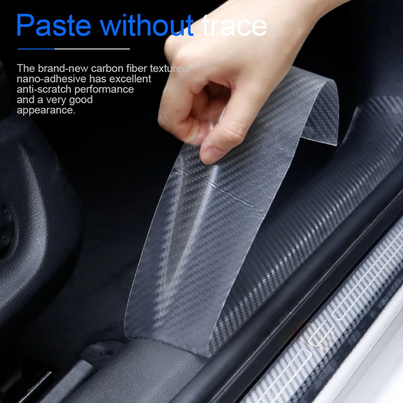 For Bumper Trunk Household Transparent Carbon Fiber Sticker Door