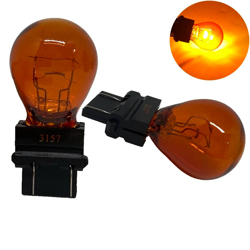 1PCS T25 3156 3157 P27W 12V 27W Clear External