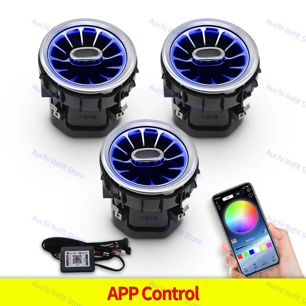For Kia Stinger Ambient Light Turbine 12 Colors A C Nozzle Vents