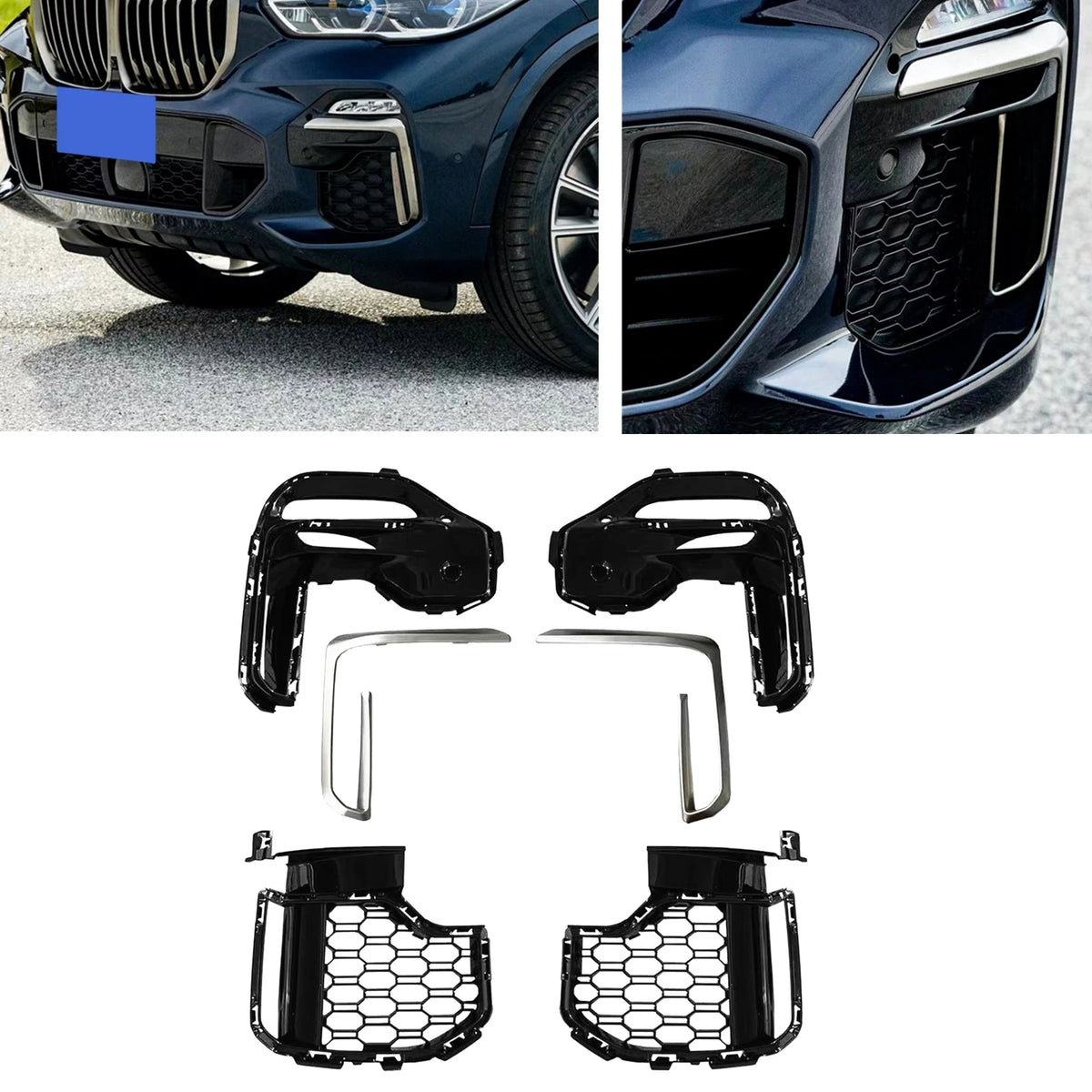 For BMW X5 G05 2019-2023 Front Bumper Side Air Vent Fog Grill