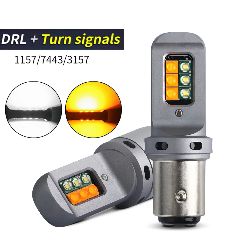 1PCS Drl Turn Signal In Canbus No Error two-color