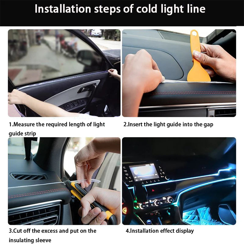 5M Interior Flexible Neon USB Drive Ambient styling12v