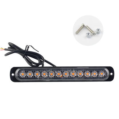 2X 12 ultra-thin Strobe Motorcycle Truck Side Warning Flashing