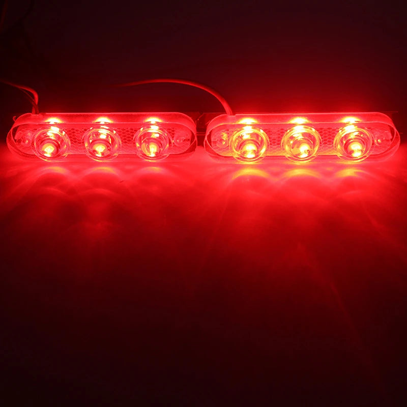 Pair Strobe Flasher Flash Stroboscopes Signal Warning Motorcycle