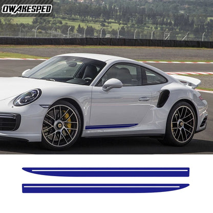 For Porsche-911-Cayman-718-CarreraS Auto Door Side Skirt 2PCS