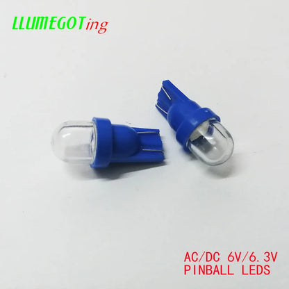 50PCS 194 T10 555 Wedge Round Clear Dome 2X