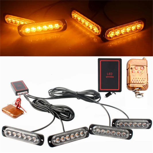 In Flasher Emergency Beacon Amber Warning Remote Stroboscopes