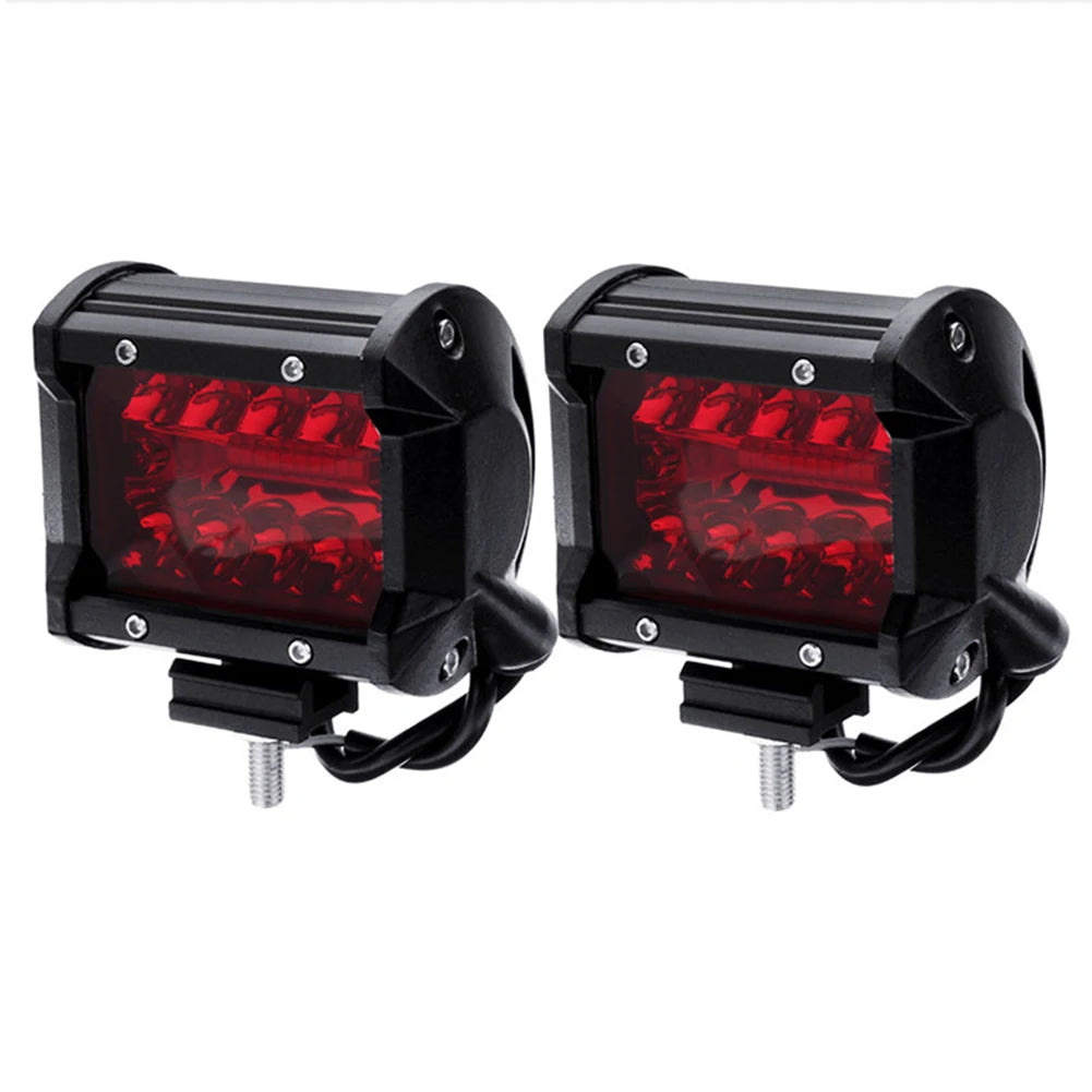 Yulling Pair Inch Red Work Bar Flood Spot Driving