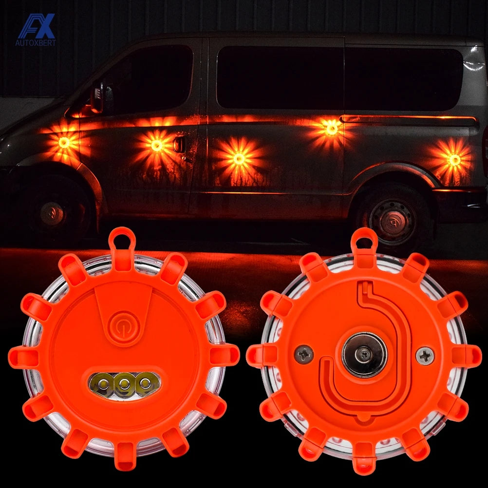 Mode Safety Road Flare Flashing Warning Magnetic Base Disc
