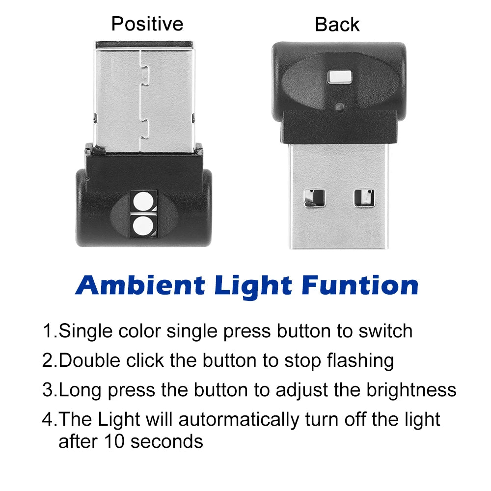 MINI USB Foot Atmosphere Emergency Lighting Colorful Plug Play