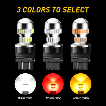 Auxito 2PCS 3157 P27W Bulbs Drl Reverse 1200LM White