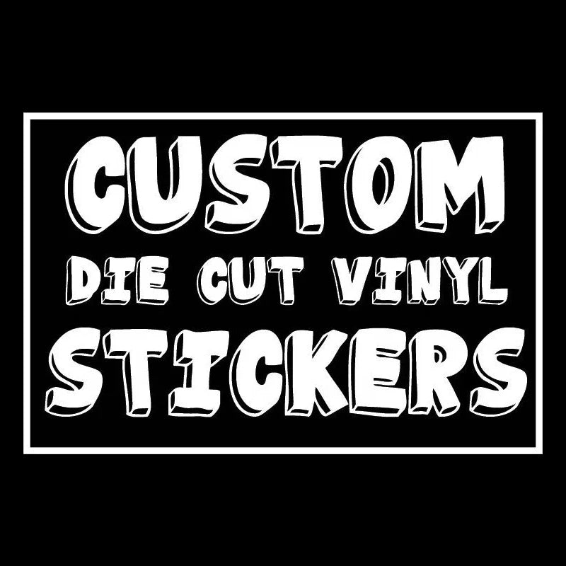 s2-dz Stickers Custom Made Order Vinyl Sticker White Black