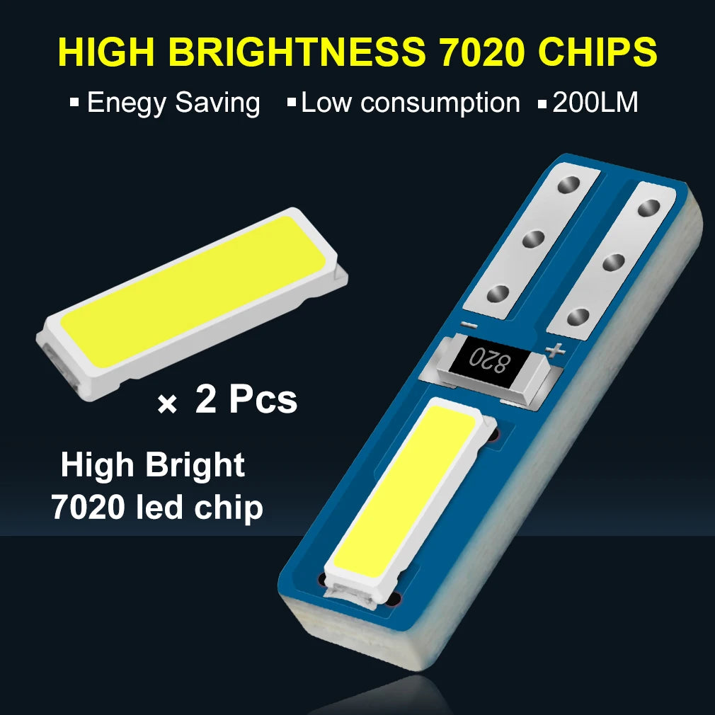 10PCS T5 W3W Bulbs 286 w1.2w Super Bright Wedge
