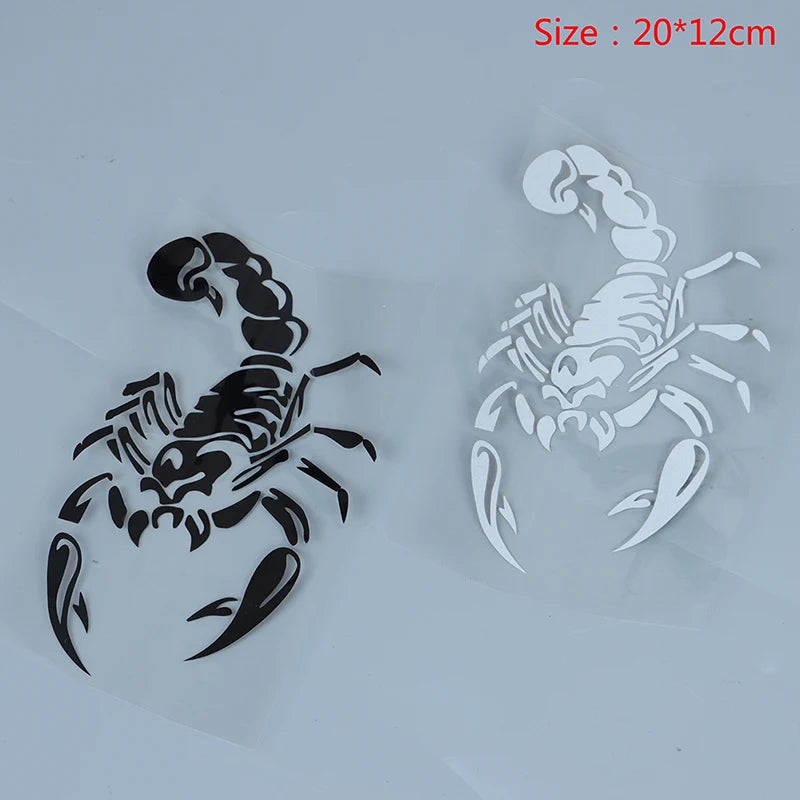 1PC Small Reflective Scorpion Pattern Sticker Hood Spare Tire