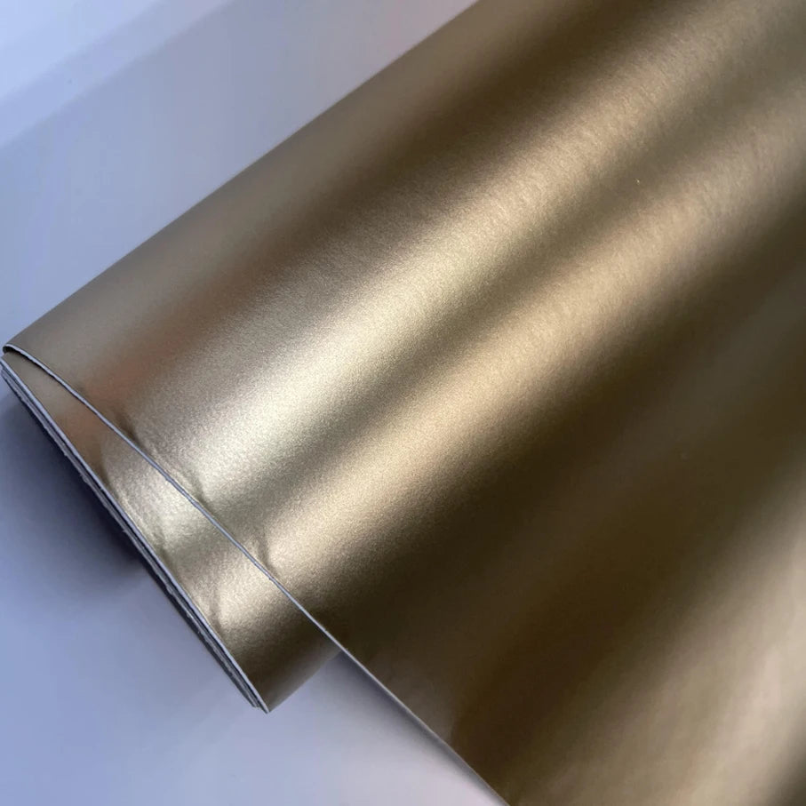 Champagne Gold Matte Metallic Chrome Vinyl Wrap Foil Air