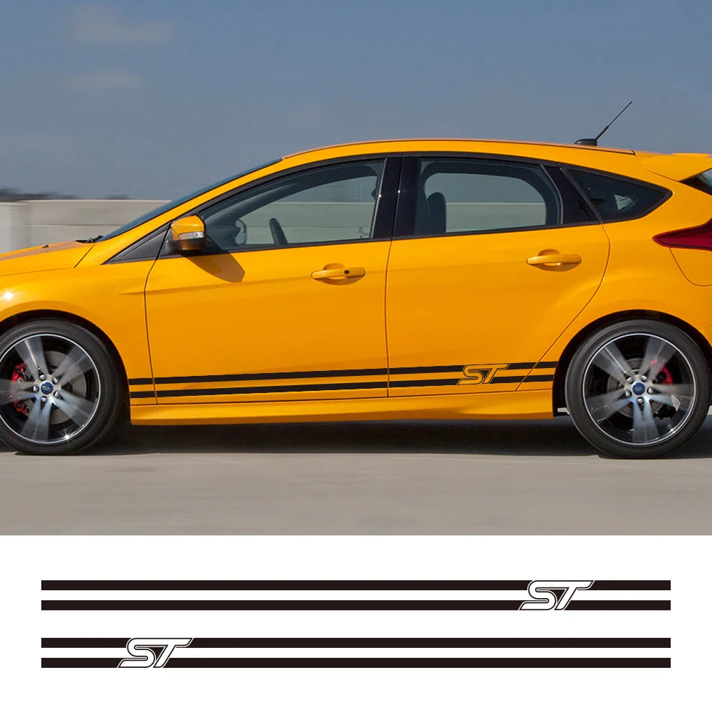 For Ford Focus St 2PCS Side Stripe Sticker Stylish Graphics