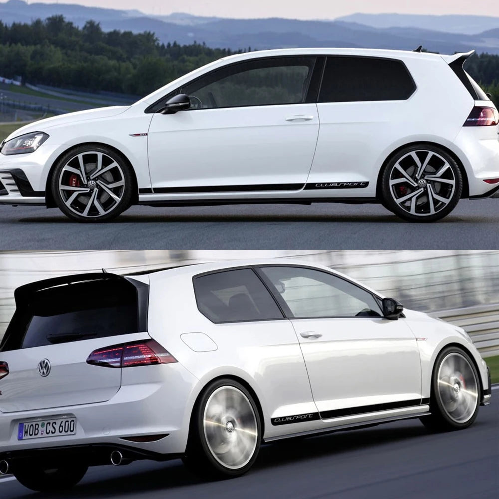 For Volkswagen VW Golf 7 MK7 Side Door Sticker Vinyl Film Long