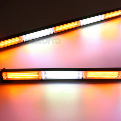 24 Cob Strobe Lightbar Fireman Truck Warning Emergency Flashing