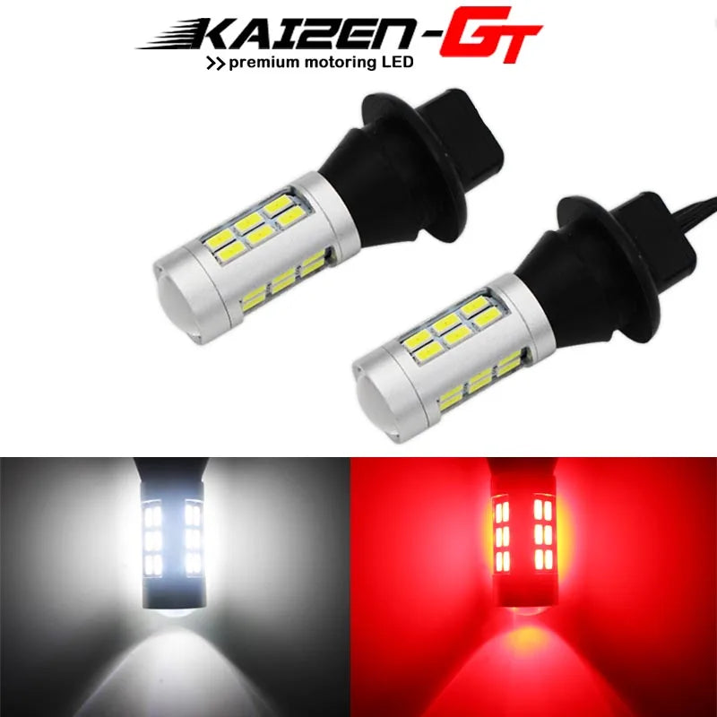 For Backup Reverse Light & Rear dual-color White Red 7440 W21W